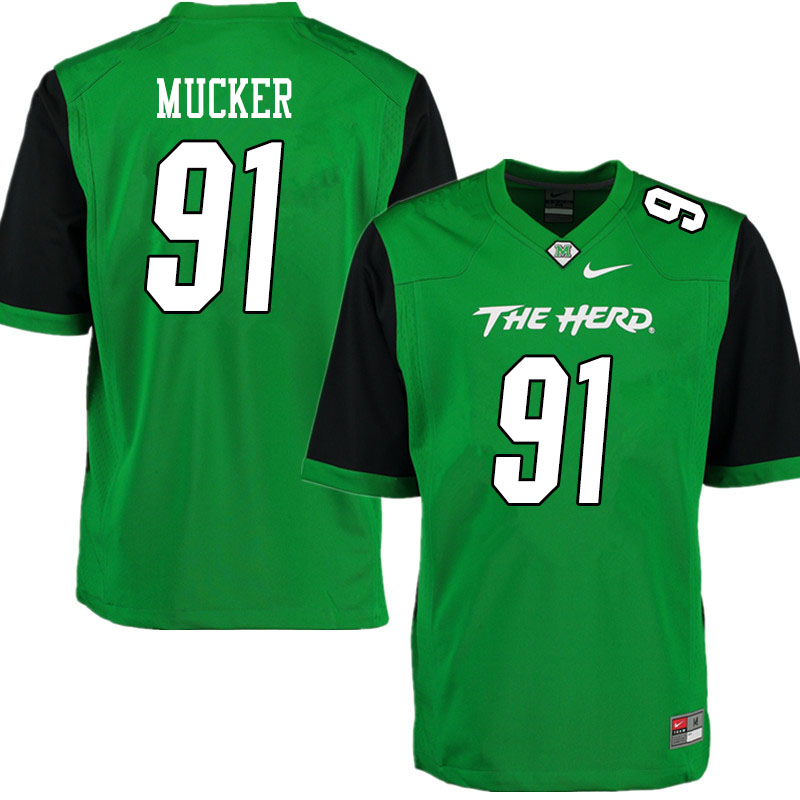 Men #91 Raymeco Mucker Marshall Thundering Herd College Football Jerseys Sale-Gren